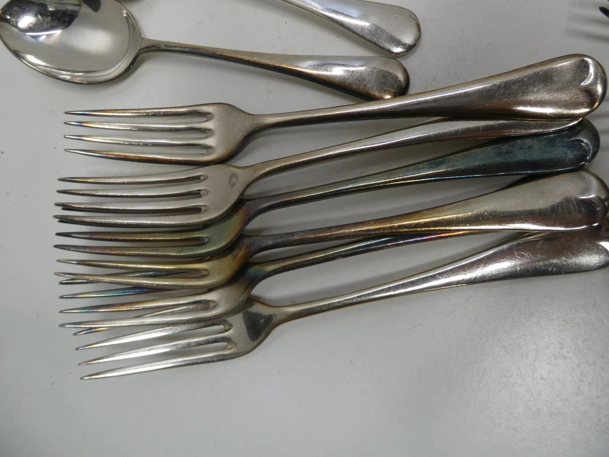 DECO SILVER PLATE CUTLERY SET FORKS & SPOONS - PITCHER SHEFFIELD EPNS 29 PIECES