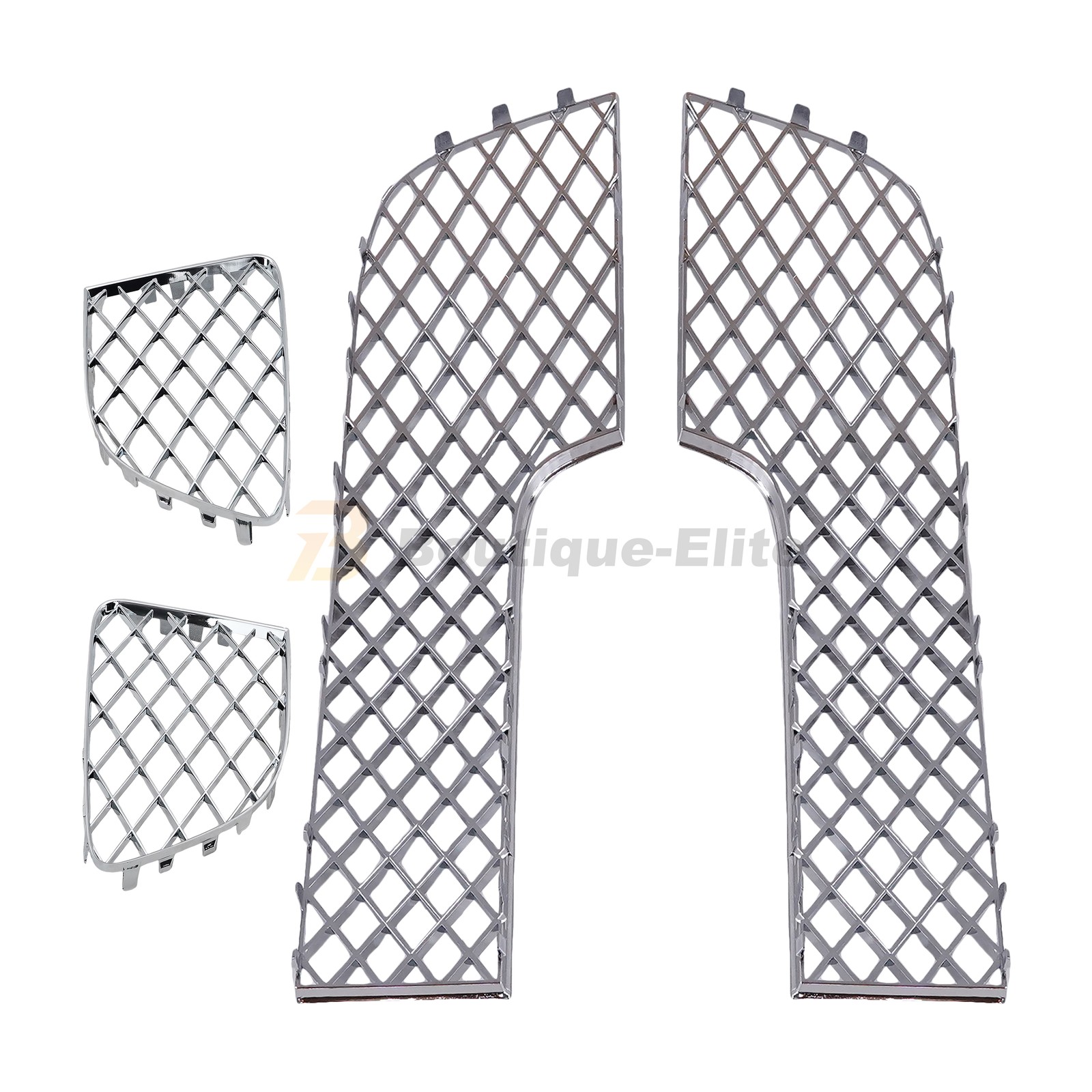 4PCS Chrome Bumper Lower Mesh Grille For Bentley Continental GT GTC 2012-2015