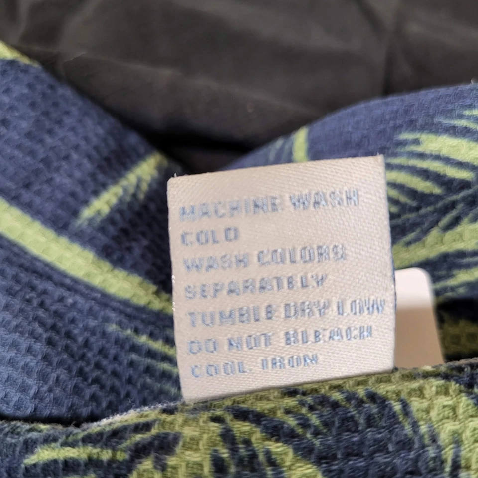 Camisa masculina Half Moon Bay com botões L azul marinho seda floral carros palmeiras havaiana - Imagem 3 de 4