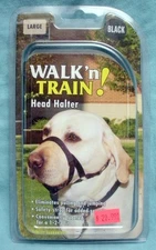Coastal Pet Large Walk'n Train Dog Head Halter Black-NIP Boxers, Shepherds BLK03