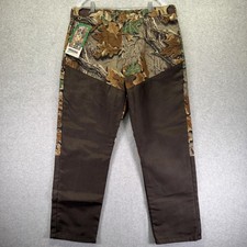 Wrangler Rugged Wear Pants Mens 38x30 Brown Camo Cordura Hunting Brush Guard
