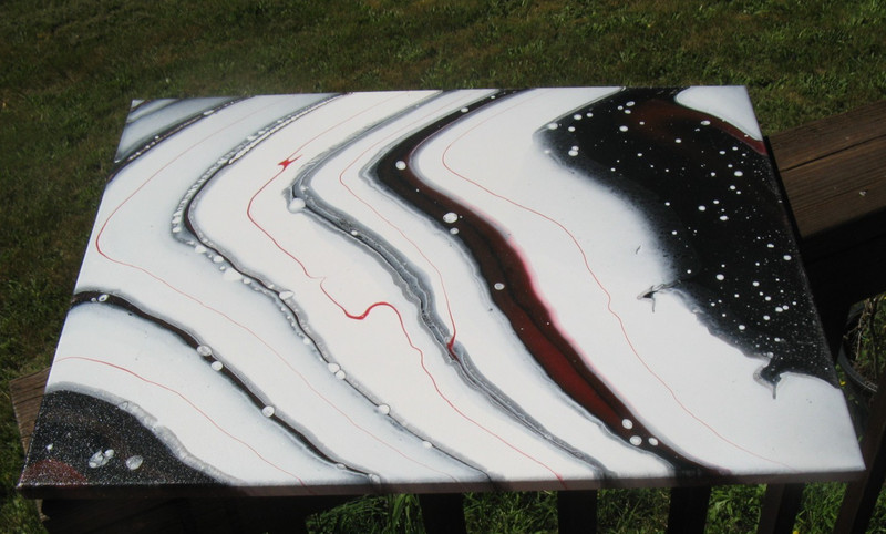 Amazing Hand painted Canvas Original Oil Abstract Painting, 24" X 18"