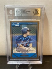 2007 Bowman Draft Picks GOLD Freddie Freeman on card authentic auto