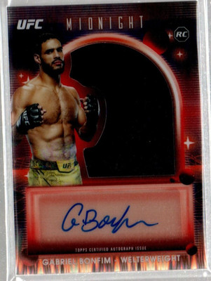 2025 Topps Midnight UFC Rookie Relic Auto Dusk Gabriel Bonfim Auto