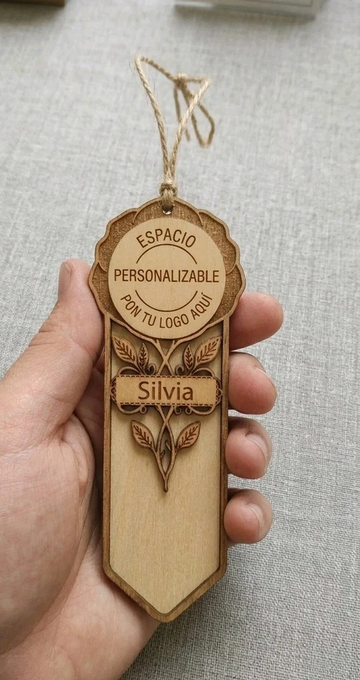 Marcapáginas de madera ó 3D personalizado con QR | Grabado láser | Regalo único - Imagen 2 de 2