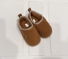 BEARPAW Baby Slip-On Lined Slippers Leather Upper Size 6-12 months