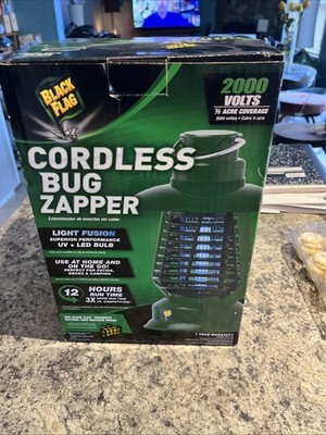 Black Flag BZC-100 Cordless Rechargeable Bug Zapper, 1/2-Acre Coverage