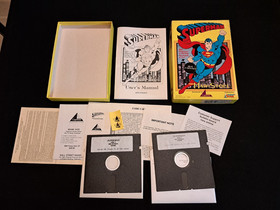 4 game com64 Floppy Disc lot. Karateka, Superman, Kung fu, Poker.  Untested.