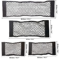 Car Rear Seat Back Mesh Storage Bag Elastic Trunk Organizer Net Universal