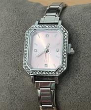 Italian Crystal Silver Charm WristWatch Nomination Style Link Girl Women Gift