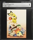 2009 CGC 9 Graded Pokemon Pikachu & Friends New Years Pokemon Center Postcard