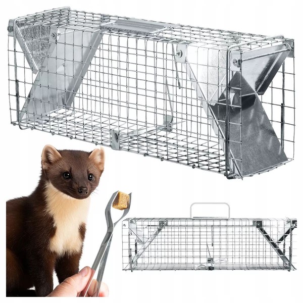 Tierfalle 82X17X20Cm Lebendfalle FüR Ratten Marder Lebend Garten-image