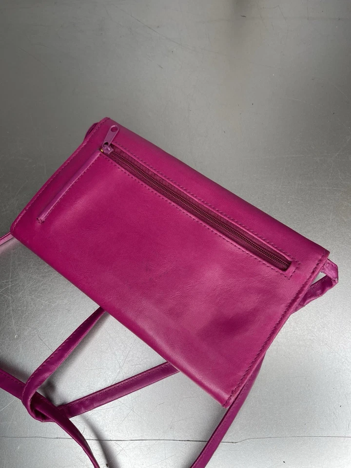 Vintage Mundi Pink Faux Leather Mirror Clutch Shoulder Bag WOC Wallet - Image 2 of 4