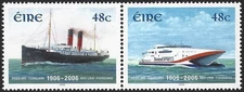 2006 Ireland Sg 1790/1791 Centenary of the Rosslare-Fishguard Ferry Service MNH