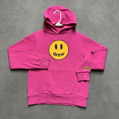 Drew House Sweatshirt Youth Size 10 Pink Smiley Hoodie Justin Bieber Merch GUC