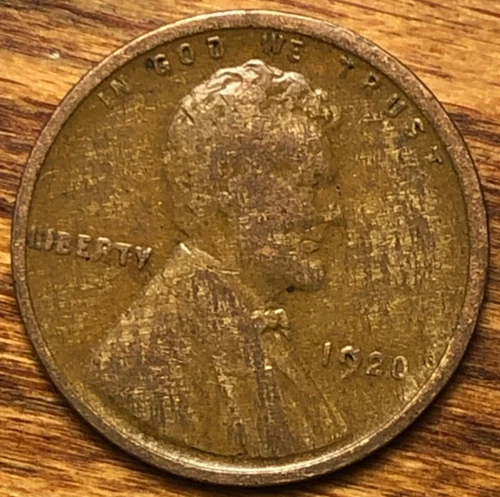 1920 Lincoln Wheat Cent Monster Woody Improper Alloy Mix Error Unique Penny