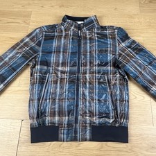 Giacca Bomber Vintage Penn-Rich Woolrich Blu Plaid Check Uomo Blu Medio