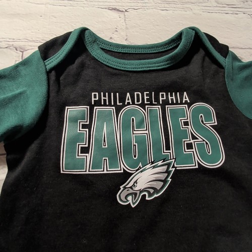 Baby 3-6 Month NFL Philadelphia Eagles One Piece Sleeper Outfit 3 Piece Set NEW - Picture 15 of 17