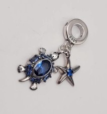 925 Sterling Silver Sea Turtle Charm Pendant For Bracelet Or Necklace