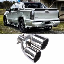 Rear Car Dual Exhaust Pipe Tail Muffler Tip Throat Tailpipe For Chevy Avalanche