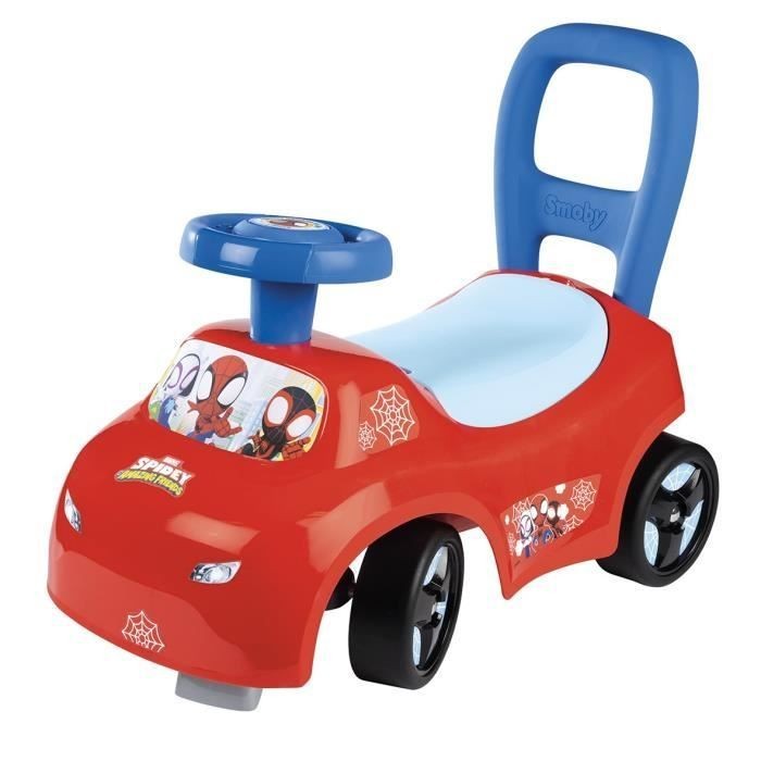 Porteur enfant Spidey Smoby 2 en 1 avec coffre à jouets pour bébé dès 10 mois