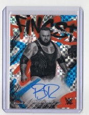 2025 Topps Finest WWE Bronson Reed Blue Checkerboard AUTO AUTOGRAPH 42/75