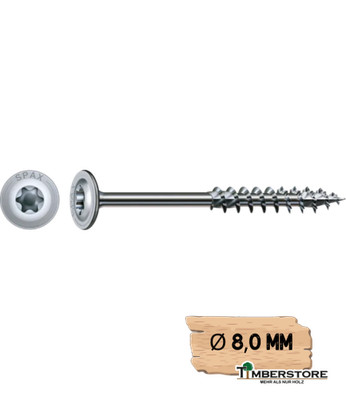 SPAX Ø 8,0 mm - Tellerkopf - T- STAR plus - Vollgewinde - WIROX 200 mm