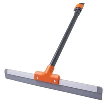 Rubber Floor Squeegee for Concrete Floor, Tile Floor, Metal Aluminium Gray