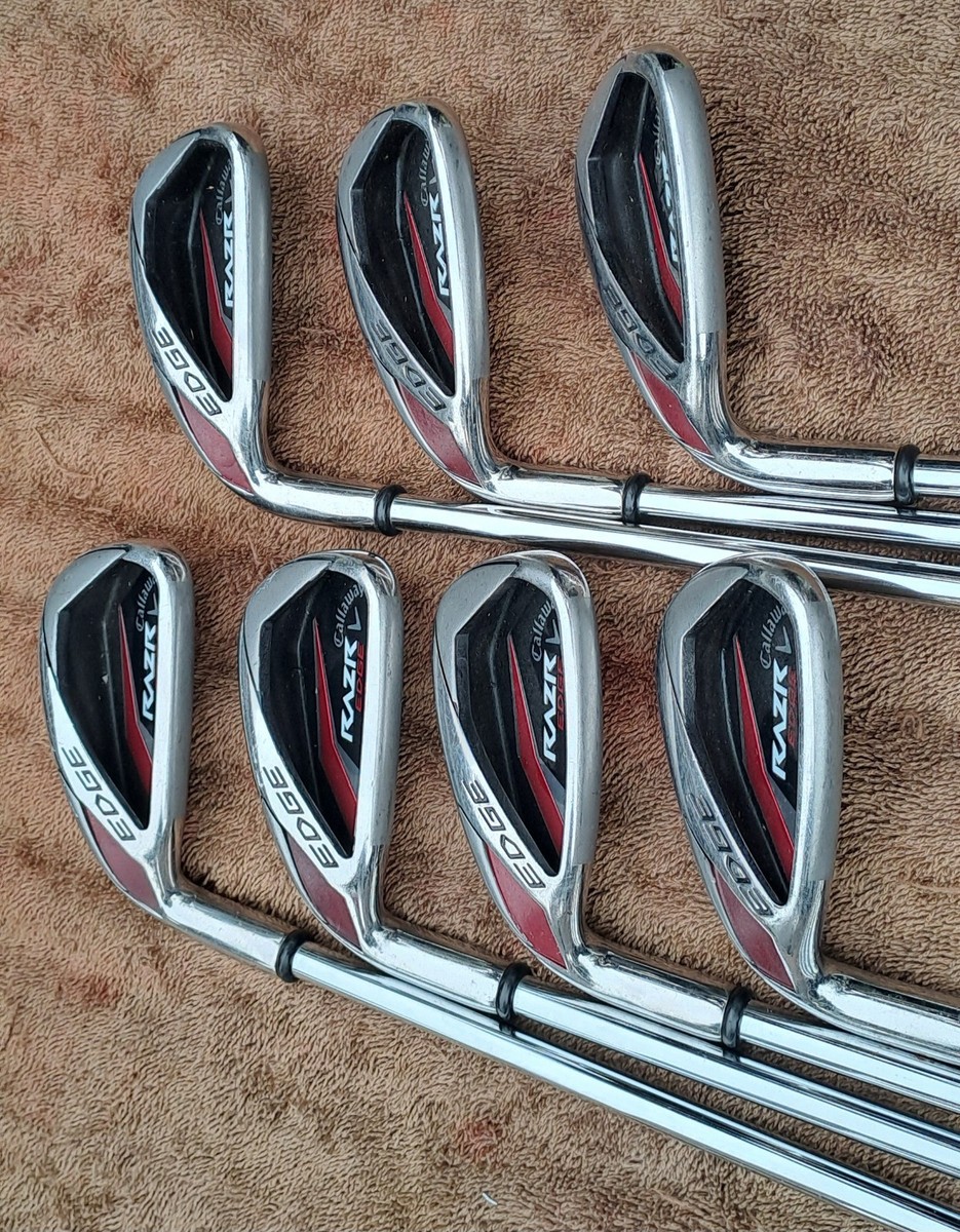 Golf Irons Set CALLAWAY RAZR EDGE LEFTY 7 Clubs Steel Shaft