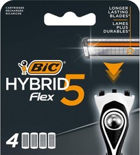 Image of BIC Hybrid 5 Flex Men's Shaver Refills with 5 Moveable 4 count (Pack of 1)