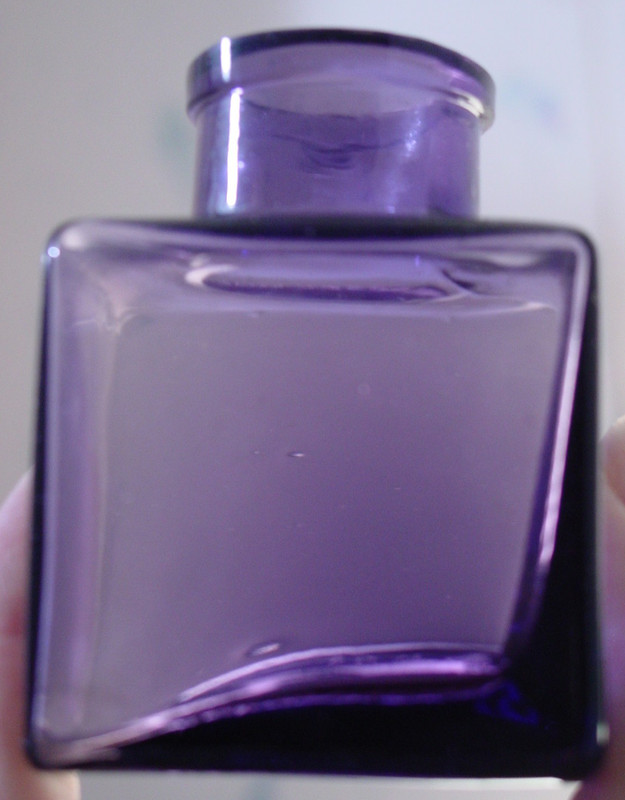 Early 1900's PARKER's #4 INK BOTTLE Lucky Curve Fountain Pen~Rare AMETHYST GLASS