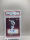 2024 Topps Stadium Club Wyatt Langford Chrome Auto RC Red Refractor #/50 PSA 9