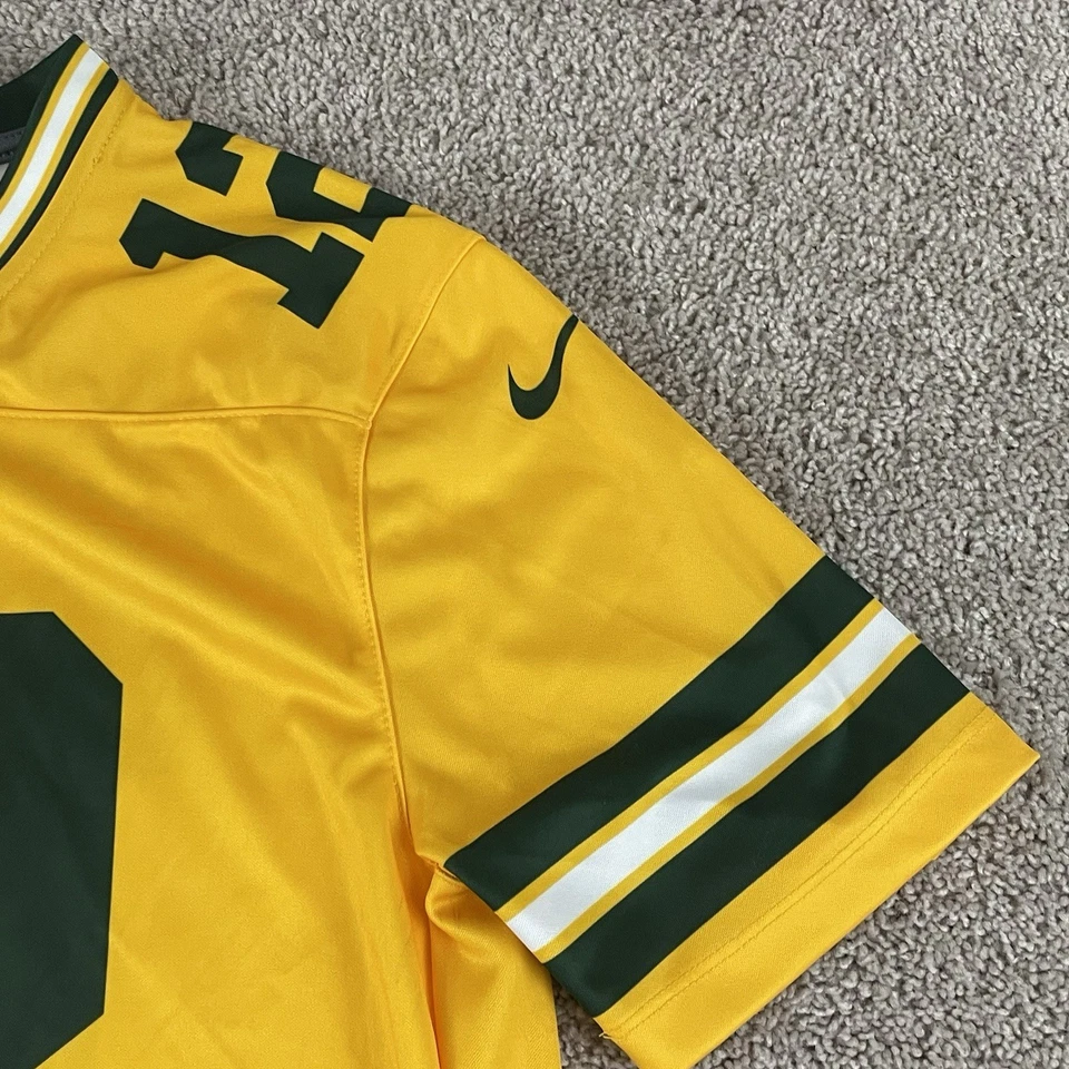 Camiseta para mujer Green Bay Packers Nike Aaron Rodgers #12 mediana en el campo D72 Foto 3 de 4