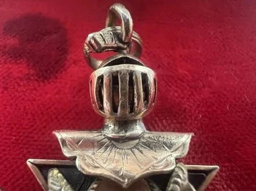 Kreuz Freimaurer Anhänger Fob Vergoldet Gold Fraternal Order Eagles Antike - Bild 4 von 4