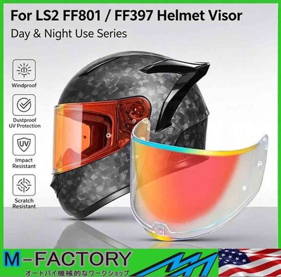 Motorcycle Helmet Visor Lens Anti-UV For LS2 FF801 / FF397 Day & Night Use Serie