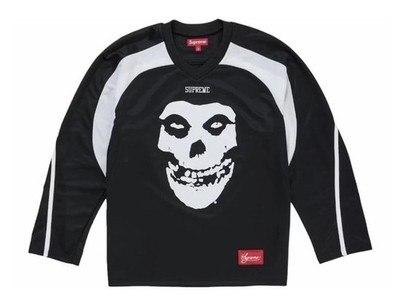 Sz L - Supreme x The Misfits Hockey Jersey  (Black) New *IN HAND*