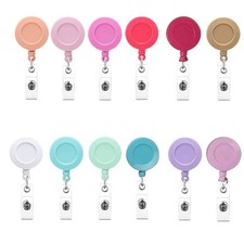 Colorful Retractable Badge Reel Cute ID Name Badge Holder Reels Nurse ID Badg...