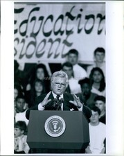 1993 Framingham High Bill Clinton Teddy Kennedy Political Event Photo 8X10
