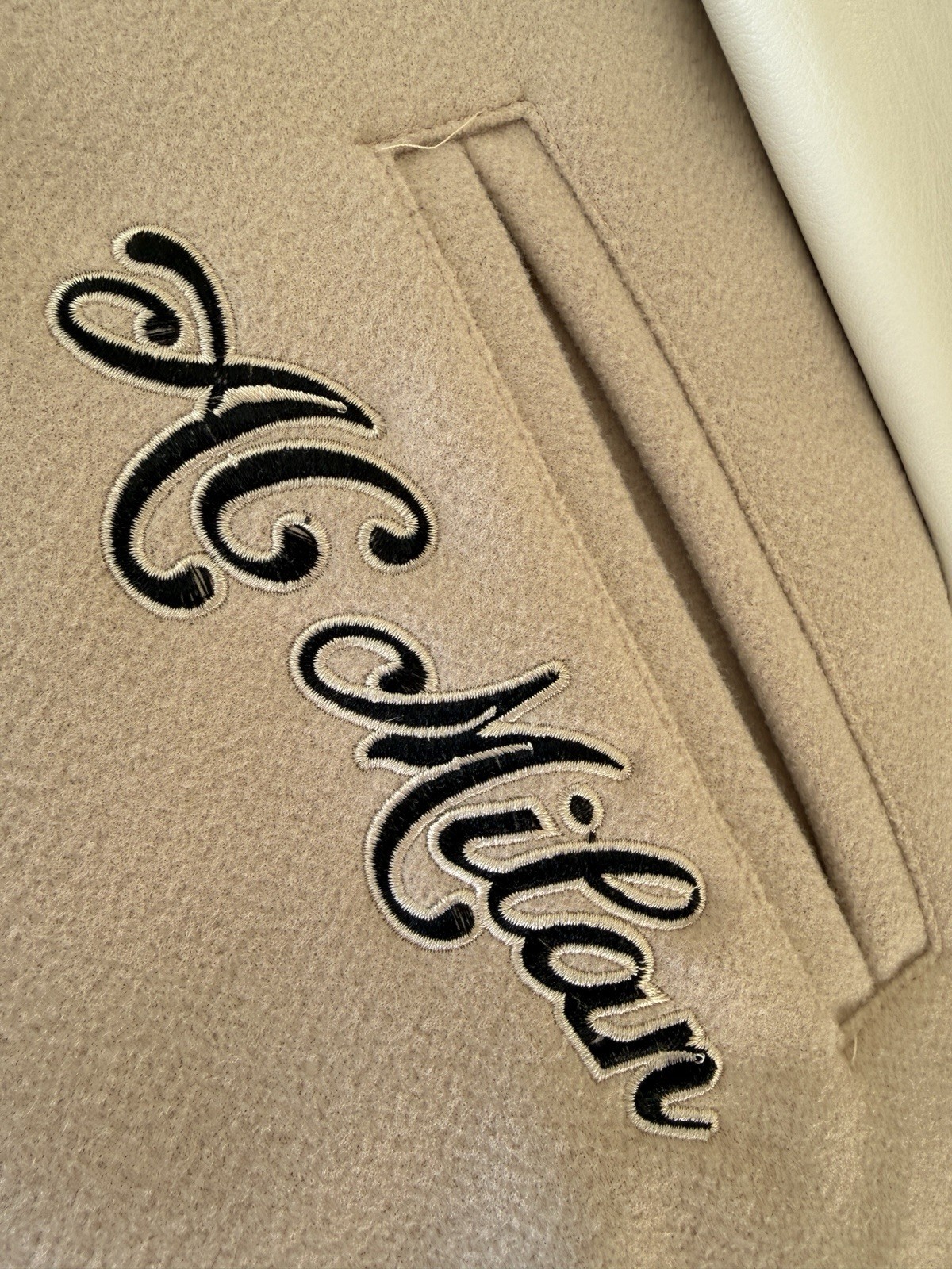 Off White Varsity jacket Men’s Large - image 7