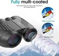 20x25 High Powered Binoculars for Adults BAK4 Prism FMC Lens Black