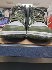 Nike Dunk High White Green Cargo Khaki DB2179-105 Size 5