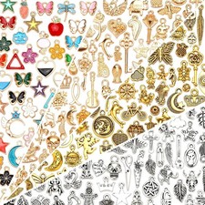 200 piezas de dijes para hacer joyas, dijes variados para brazaletes de joyer a