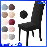 Stuhlhussen 6Er Set Universal Stretch Jacquard FüR Esszimmer Schwarz