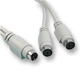 PRO SIGNAL - Câble Y Adaptateur PS/2 Mâle à Double PS/2 Femelle - Photo 1/1
