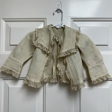 Antique Edwardian Victorian Christening Jacket Coat Child Baby Handmade READ