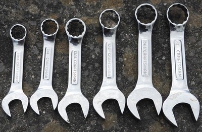 6er Set Handwerker kurze Kombi-Schraubenschlüssel - 1-15/16-7/8-13/16-3/4-11/16