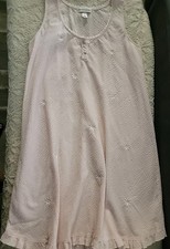 Vintage Miss Elaine 2 Piece Pink Gingham And Flowers Robe And Nightgown Set Size