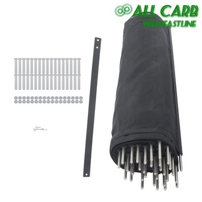 Pool Fence 4Ft x 96Ft Swimming Pool Fence in Ground Pool Safety Fencing,  Black