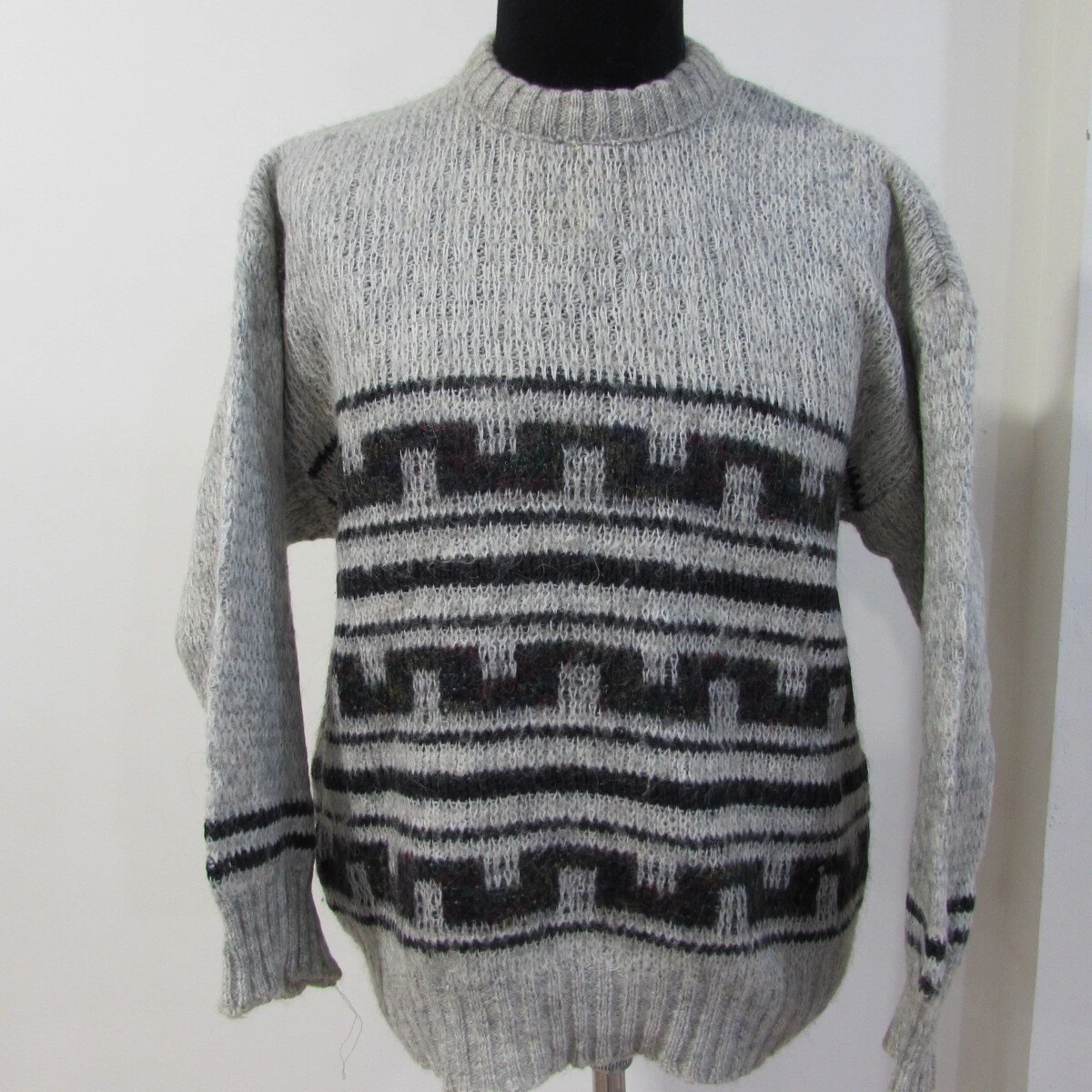High Land Men's Wool Blend Crew Neck Jumper Chest 38/40 UK S Sku 7195