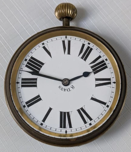 Antique Goliath Swiss Brevet 33236 8-Day Pocket Watch For Car Dashboard  By Doxa